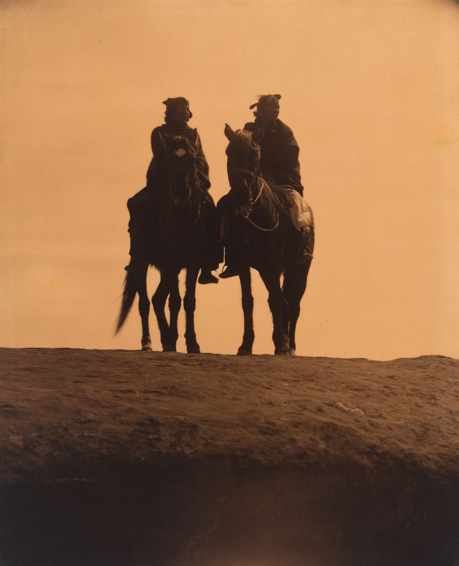 Edward S. Curtis, Untitled/Unpublished (Two Navajo Riders), 1904 (1 of 4)