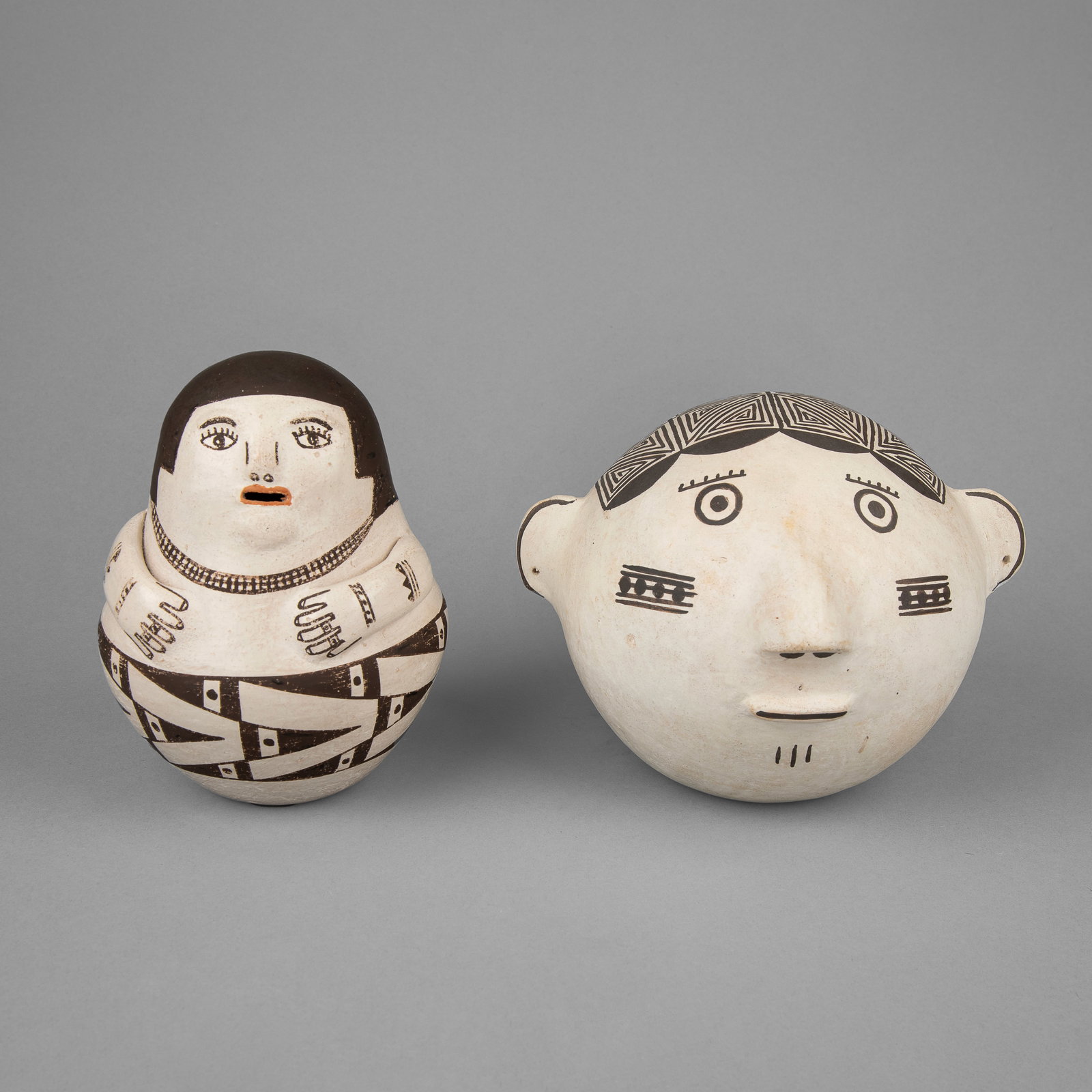 Acoma, Pair of Figural Vessels, ca. 1975 (1 of 5)