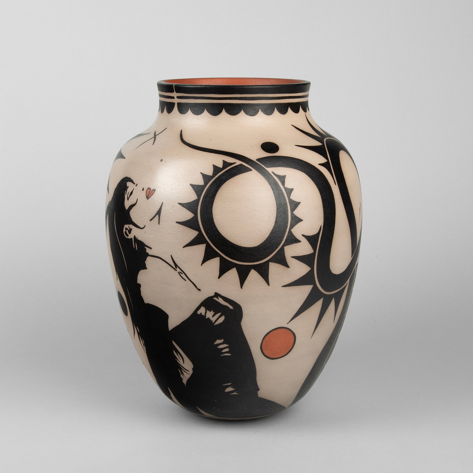Virgil Ortiz, Pictorial Jar with Blind Archer (Tahu) Motif (1 of 5)