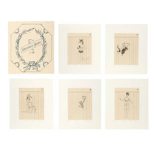 Peregrine Honig, Mascaras de Madre, 2014: Peregrine Honig(b. 1976)Mascaras de Madre, 2014portfolio including 5 intaglio etchingseach graphite editioned lower lefteach signed and dated lower right: Peregrine Honig 2014titled lower center: Kity