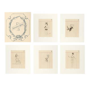 Peregrine Honig, Mascaras de Madre, 2014: Peregrine Honig (b. 1976) Mascaras de Madre, 2014 portfolio including 5 intaglio etchings each graphite editioned lower left each signed and dated lower right: Peregrine Honig 2014 titled lower