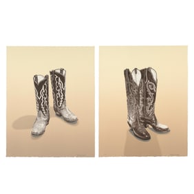 Dulany Lingo, Pair of Prints: Untitled (Cowboy Boots I + II), 1989
