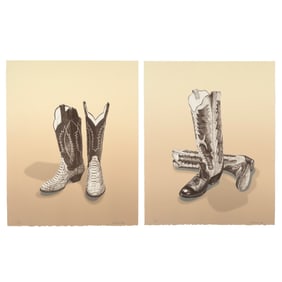 Dulany Lingo, Pair of Prints: Untitled (Cowboy Boots III + IV), 1989