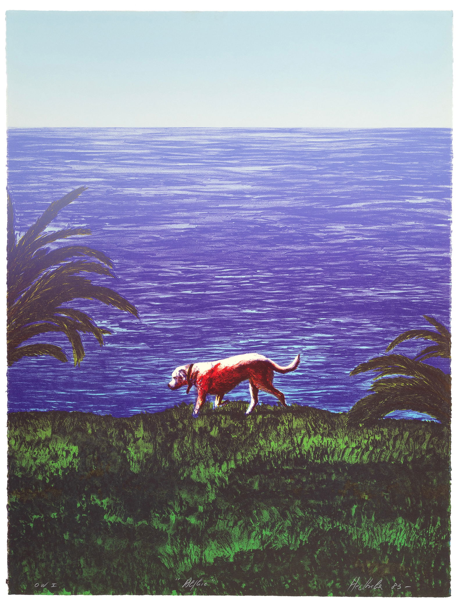 Christian Heckscher, Alphie, 1983: Christian Heckscher(Brussels, b. 1951)Alphie, 1983lithograph, printer's proofeditioned lower left: PPtitled lower center: "Alphie"signed and dated lower right: Heckscher, 83-30 1/8 x 2