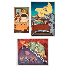 Markus Pierson, Group of Lithographs: Bohemia + Just the Two of Us + Putting Some Hop In It, 1994