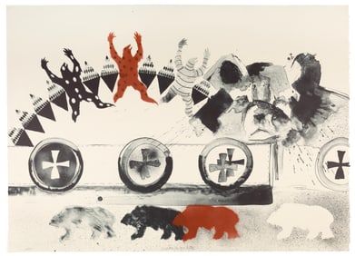 Roger Broer, Coyote Visits Bear Butte, 1984