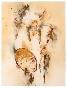 King Kuka, Two Prints: Many Years Healing, 1980 + Rider #1, 1980