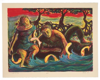 Jeri Moore, Couple by the River, 1994