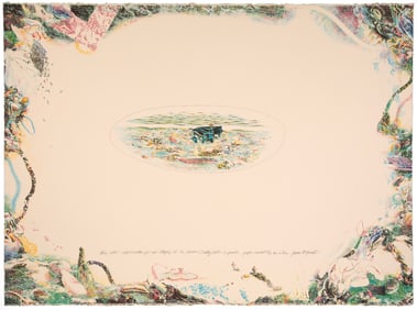 James McGarrell, Two Lithographs: Three Color Improvisation for an Ellipse to be Drawn (badly), 1977