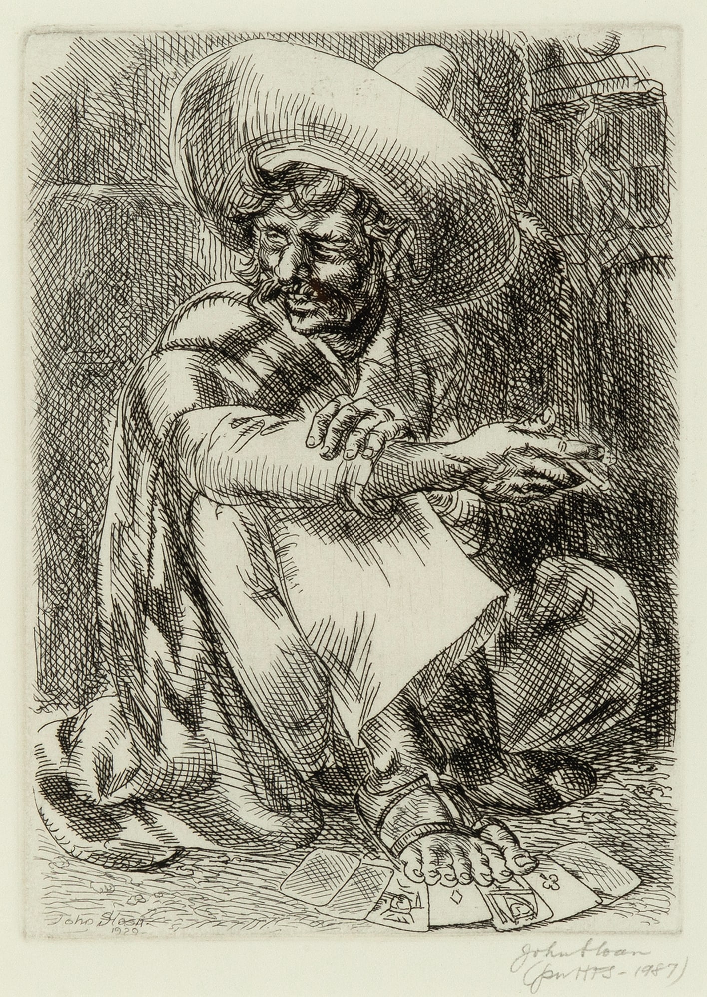 John Sloan, 7-Toed Pete, 1929 (1 of 2)