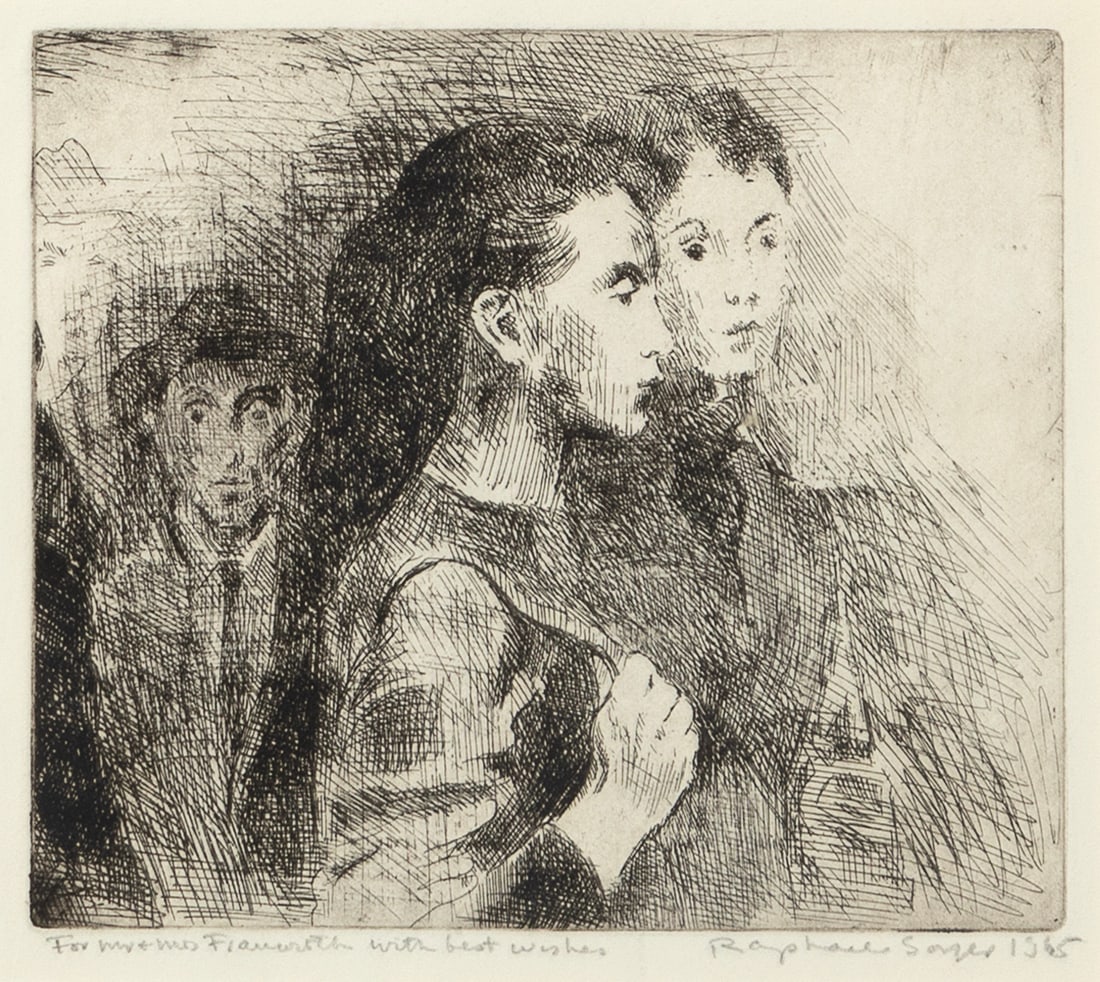 Raphael Soyer, Study for Pedestrians, 1965 (1 of 2)