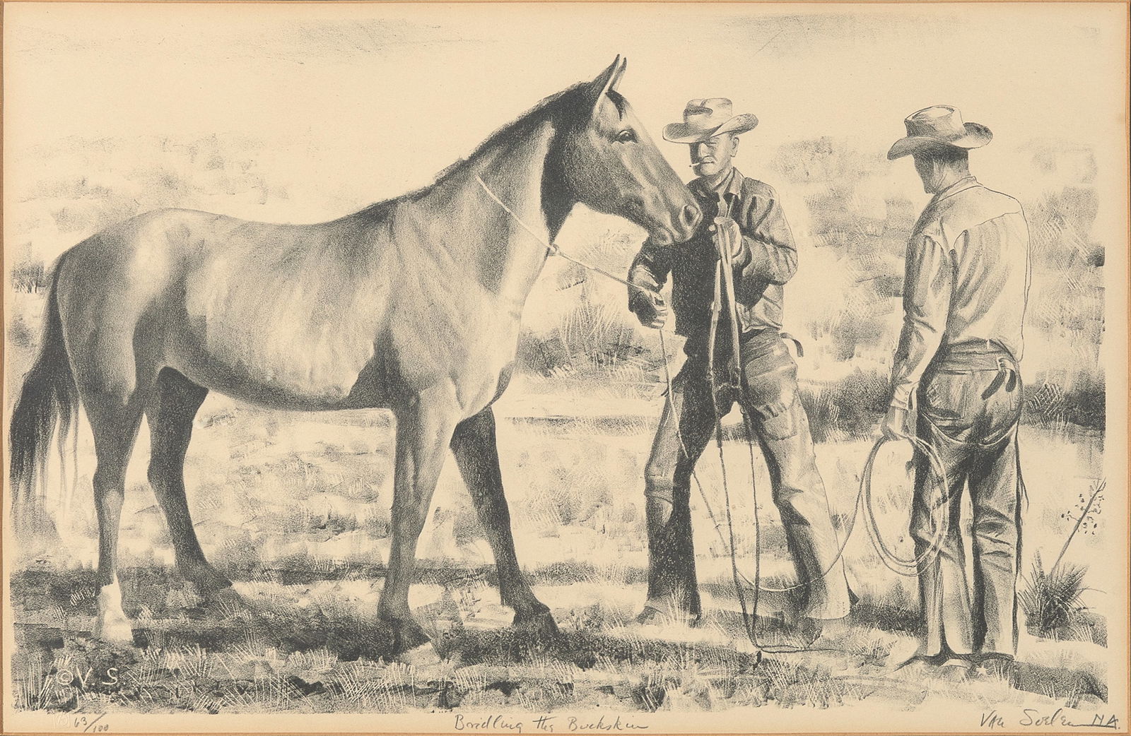 Theodore Van Soelen, Bridling the Buckskin (1 of 3)