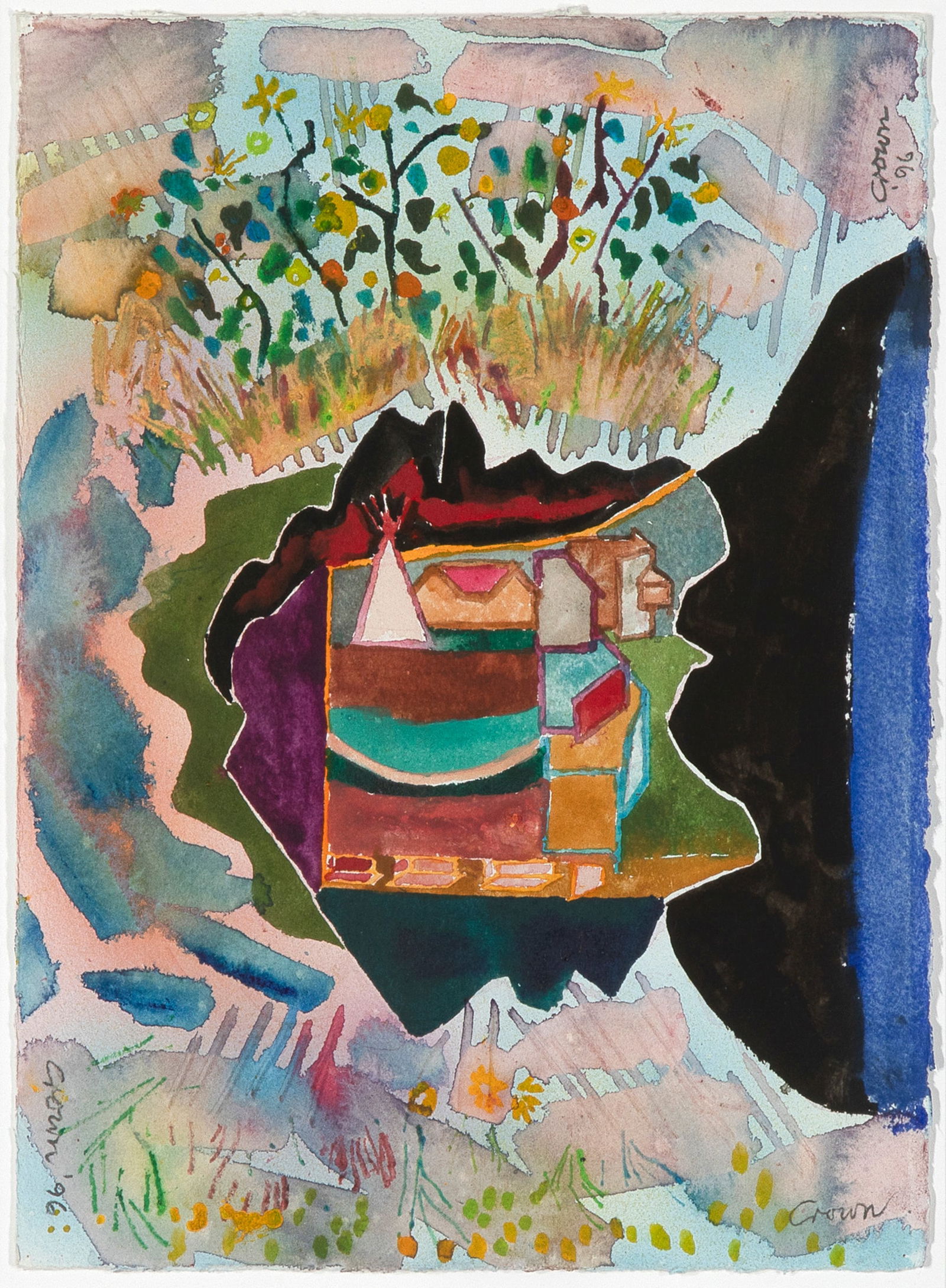 Keith Allen Crown Jr., Taos Mountain From My Place, 1996 (1 of 3)