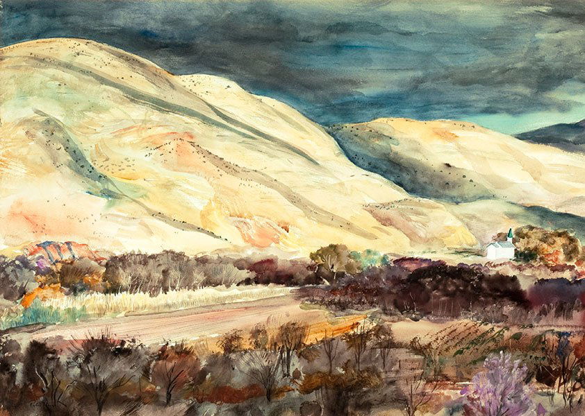 Peter Hurd (1904-1984), New Mexico Landscape: Peter Hurd (1904-1984), New Mexico Landscape Media: watercolor on paper Dimensions: 21 1/4 x 30 inches Signature: signed lower left: Peter Hurd Provenance: Private Collection