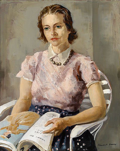 Randall Davey (1887-1964), Portrait of Isabel in P: Randall Davey (1887-1964), Portrait of Isabel in Pink Blouse, 1934-35 Media: oil on board Dimensions: 31 7/8 x 26 inches Signature: signed lower right: Randell Davey Provenance: <