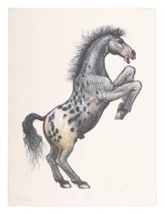 Luis Jimenez, Study for Denver Mustang, 1997: Luis Jimenez(1940 - 2006)Study for Denver Mustang, 1997lithograph, Naravisa Press Impressiongraphite editioned lower left: N.P.Igraphite signed and dated lower right: © Luis Jimenez 9712 x 9 in. (30.