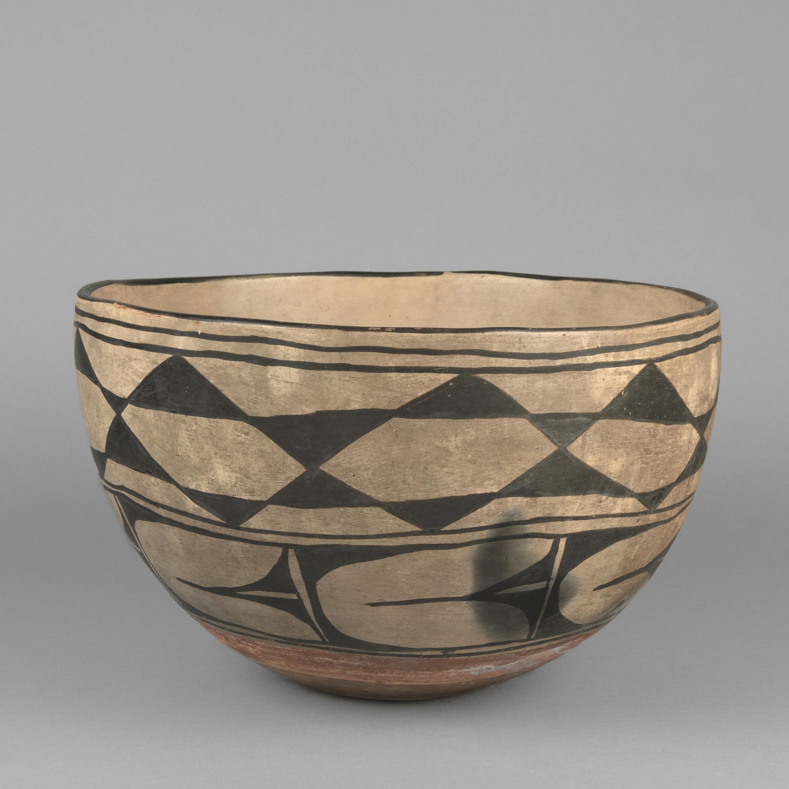 Kewa [Santo Domingo], Artist Once Known, Black on White Dough Bowl, ca. 1920 (1 of 7)
