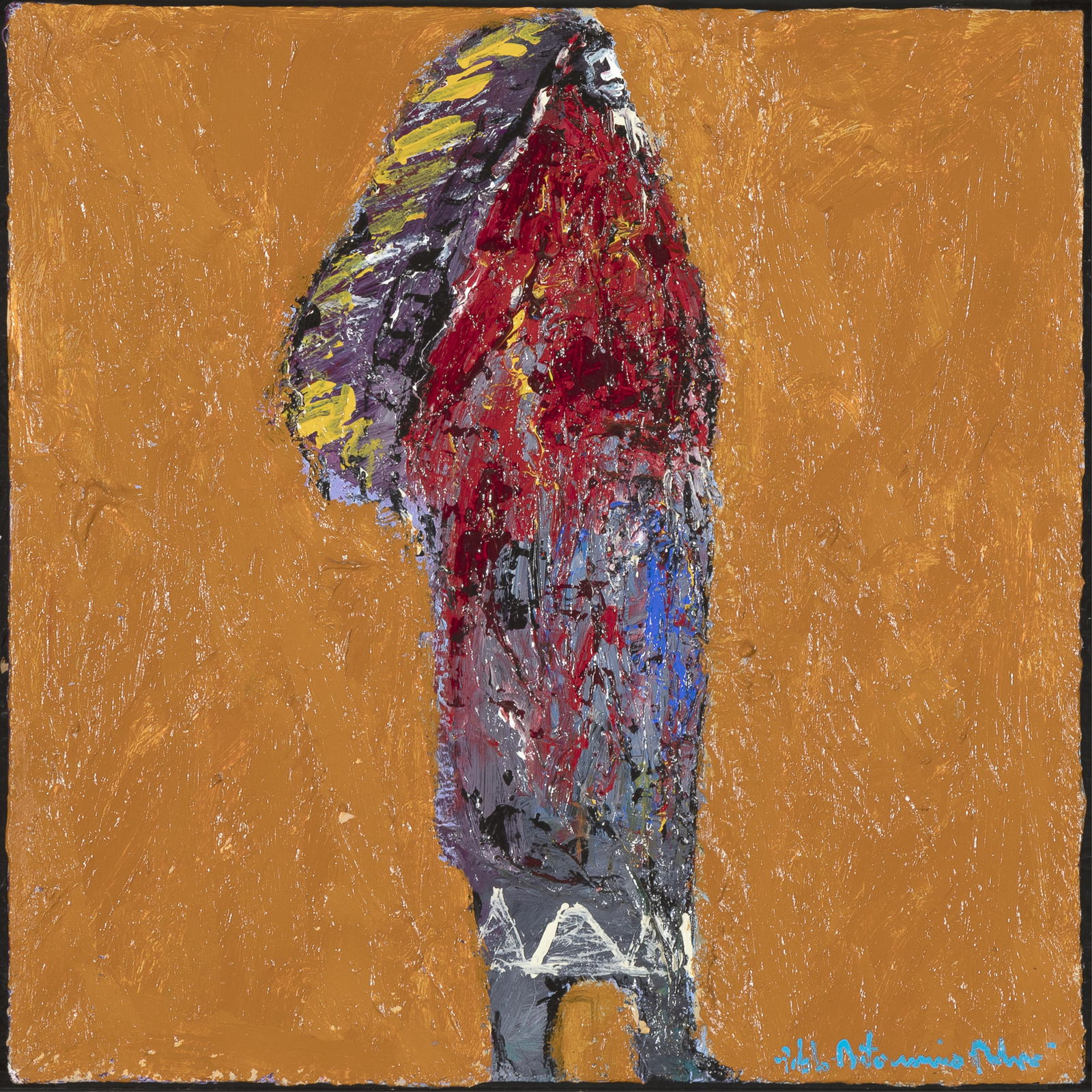 Pablo Antonio Milan, Untitled (Figure with Headdress), 1999 (1 of 3)