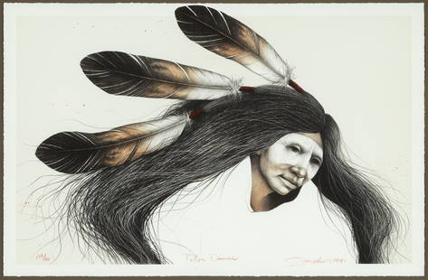 Frank Howell, Teton Dancer, 1991: Frank Howell(Lakota Sioux, 1937 - 1997)Teton Dancer, 1991lithograph, edition 136 of 140editioned lower left: 136/140titled lower center: Teton Dancersigned and dated lower right: Frank Howell 1991