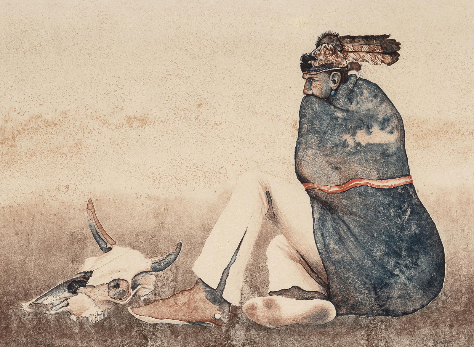 Ed Singer, Two Lithographs: Vestiges + Shadow Weaver, 1978 (1 of 6)