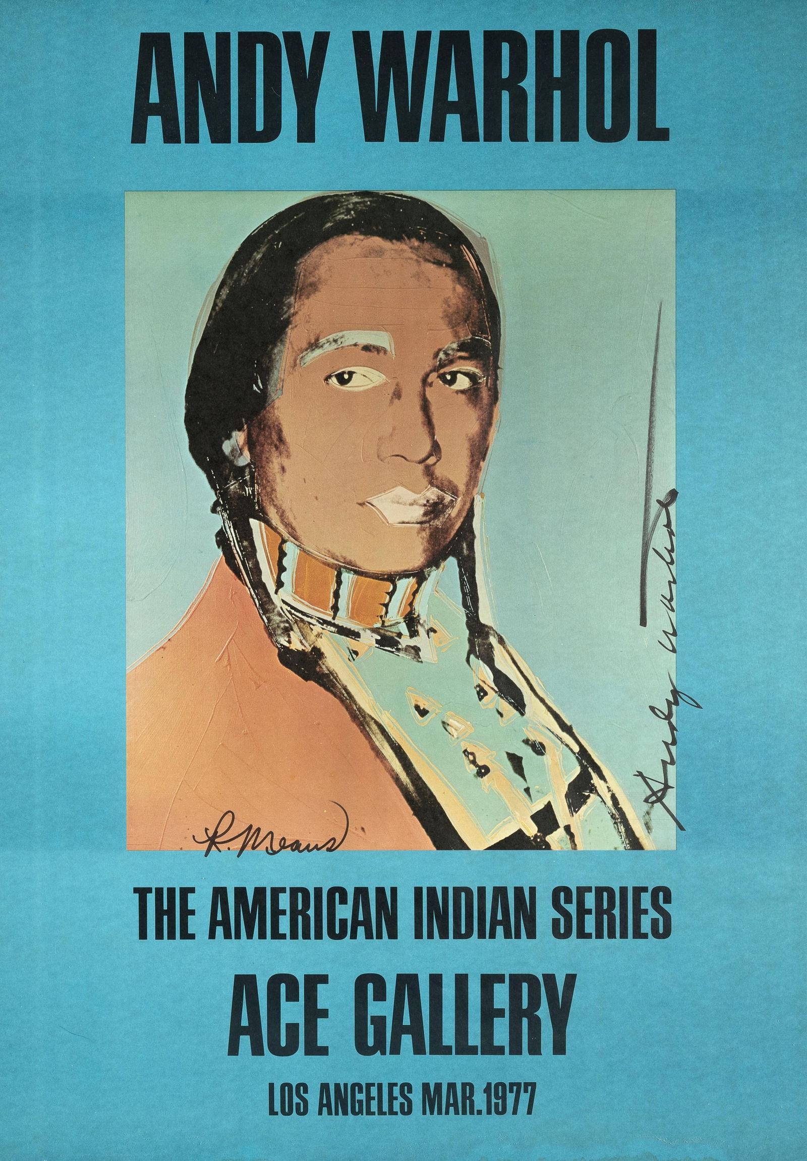 Andy Warhol + Russel Means, The American Indian Series, 1977 (1 of 2)