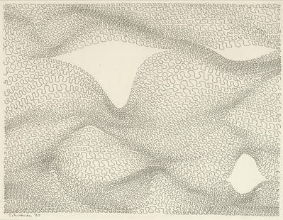 Oli Sihvonen, Untitled (Abstraction), 1957: Oli Sihvonen(1921 - 1991)Untitled (Abstraction), 1957pen, ink on papersigned and dated lower left: Sihvonen '5710 1/2 x 13 1/2 in. (26.7 x 34.3 cm.), frame: 15 3/4 x 18 7/8 x 1 in. (40 x 47.9 x 2.5 cm