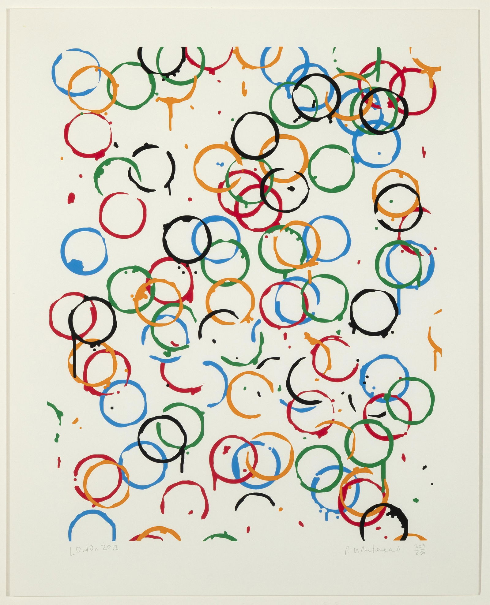 Rachel Whiteread, LOndOn 2012 Olympics Print: Rachel Whiteread(British, 1963)LOndOn, 2012six color screen print on 410 gsm somerset satin paper, edition 229 of 250graphite titled and dated lower left: London 2012graphite signed and editioned lowe