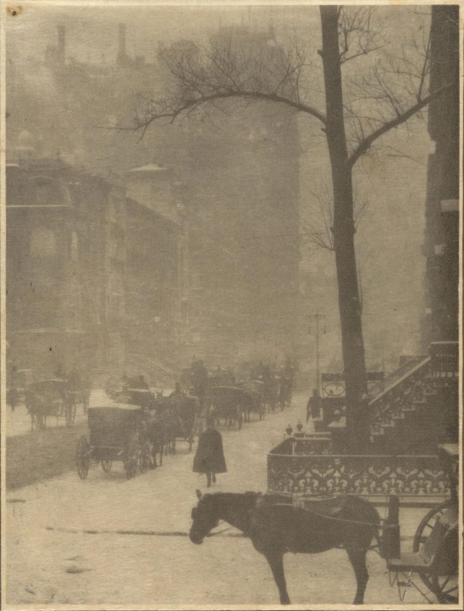 Alfred Steiglitz, The Street-Design for a Poster (Fifth Avenue), 1900 - 1901 (1 of 3)