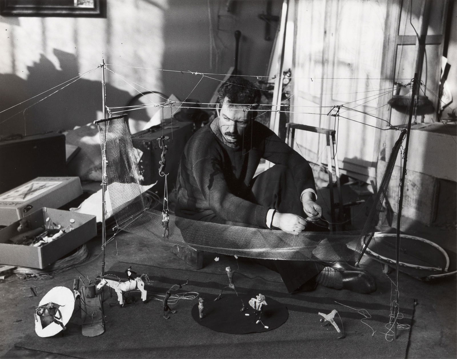 André Kertész, (Hungarian, 1894 - 1985), Calder and his Circus 1929 / ca. 1978, gelatin silver, 10 (1 of 4)