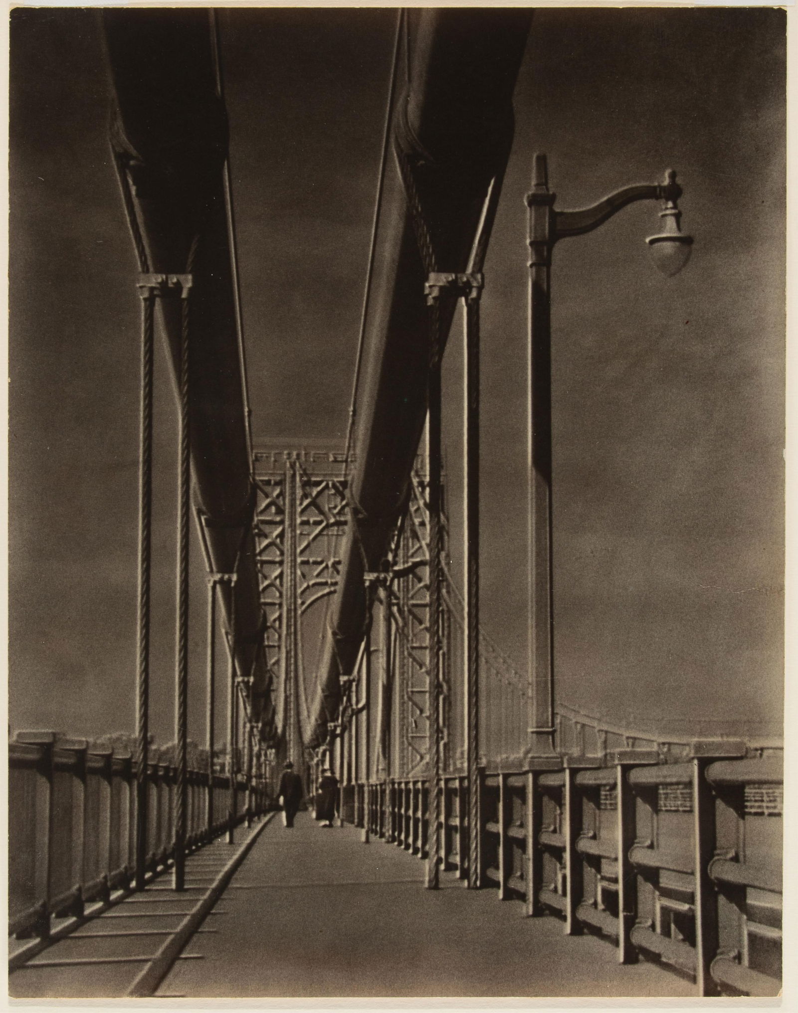 Edward K. Alenius, (Finnish, 1892 - 1950), Spanning the Hudson, George Washington Bridge, Fort Lee, (1 of 3)