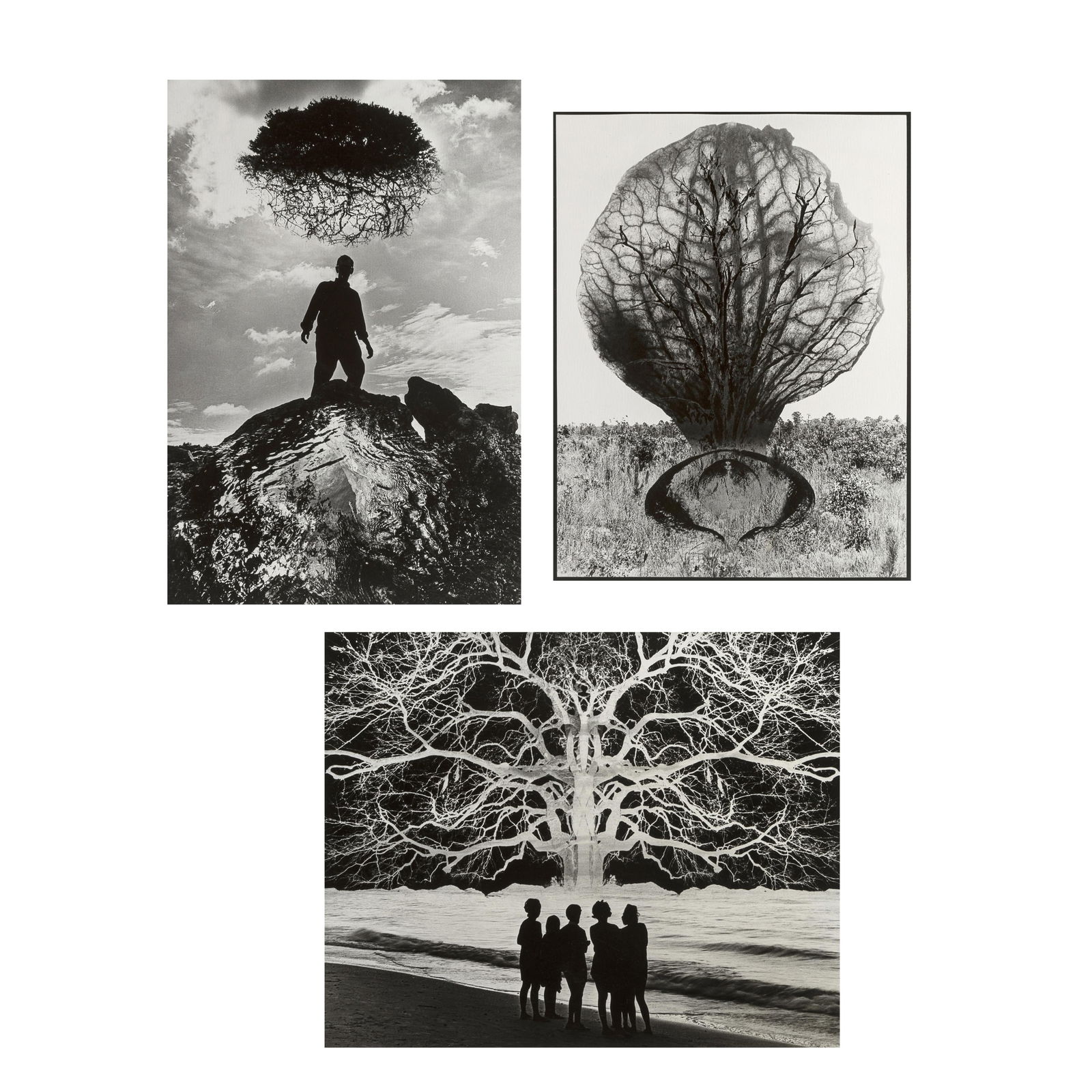 Jerry N. Uelsmann, (American, 1934 - 2022), Group of Three: Untitled, 1967 + Untitled, 1966 + (1 of 10)