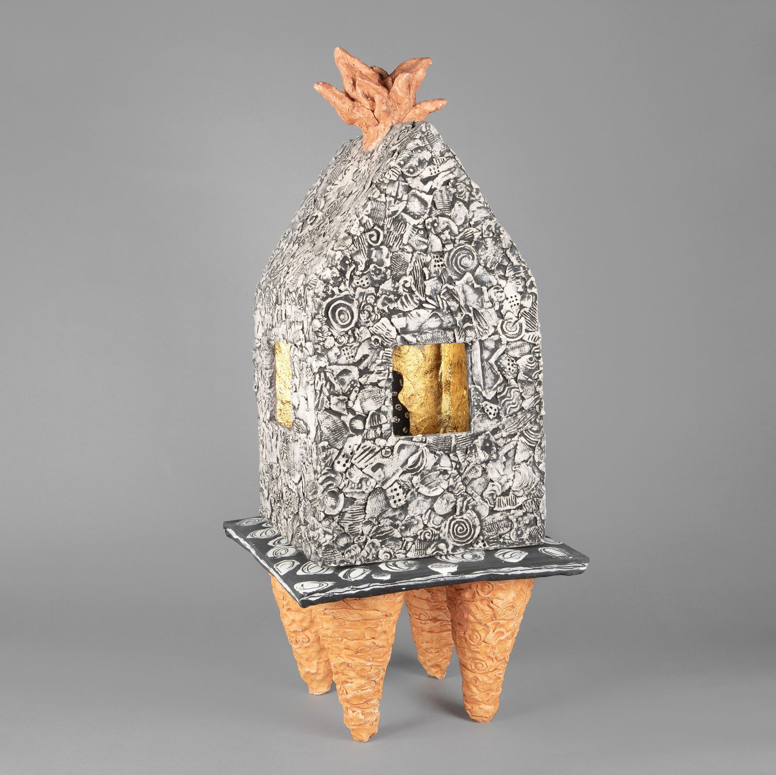 Anita Fields, Untitled (Ceramic House with Figure) (1 of 7)