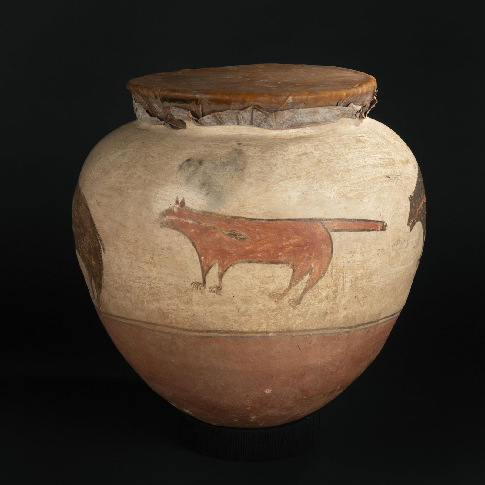 Zuni, Polychrome Drum Pot, ca. 1920 (1 of 9)