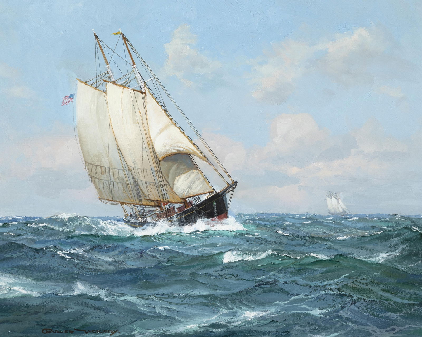 Charles Vickery, Breezing Up (Schooner "Elsie") (1 of 3)