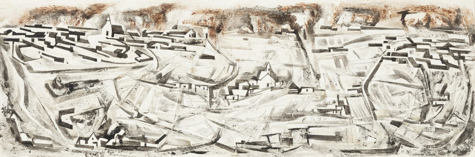 Howard Norton Cook, New Mexico Village (1 of 3)