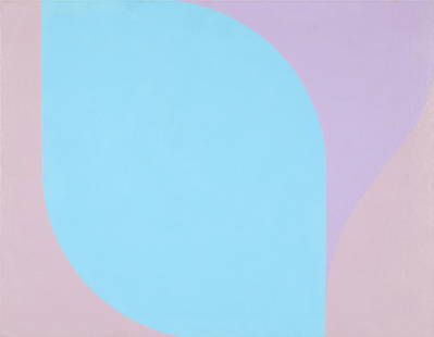 Oli Sihvonen, Blue Leaf #2, 1963: Oli Sihvonen(1921 - 1991)Blue Leaf #2, 1963oil on canvasinscribed verso: OLI SIHVONEN 1963 "Blue / Leaf / #2" / 196322 x 28 in. (55.9 x 71.1 cm.), frame: 23 1/2 x 29 1/2 x 1 5/8 in. (59.7 x