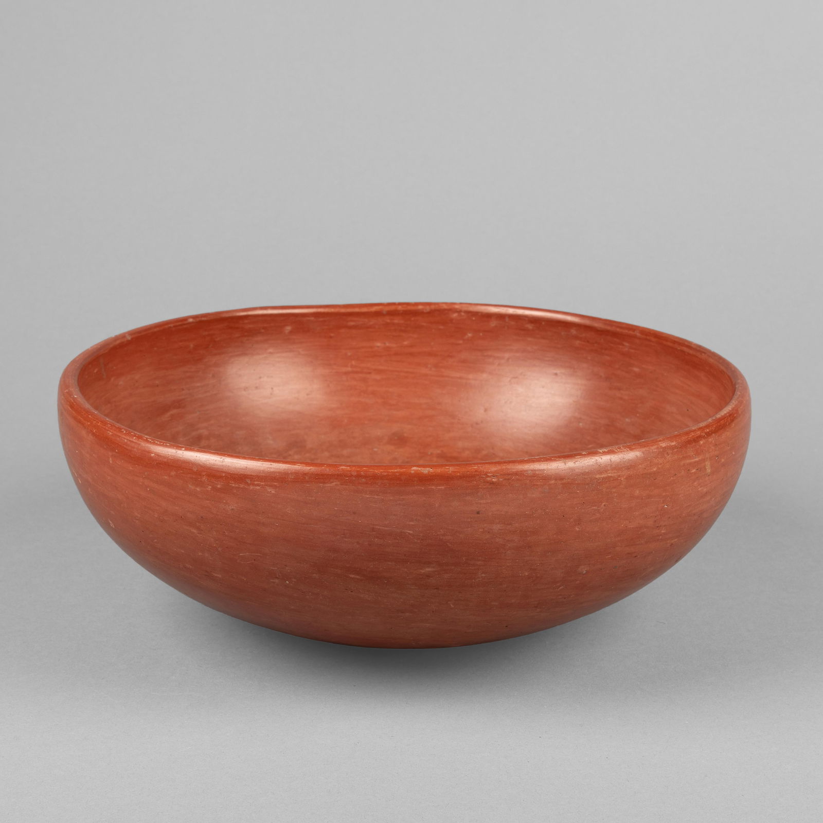 Garnet Pavatea, Redware Bowl: Garnet PavateaHopi-Tewa, (1915 - 1981)Redware Bowlfired clayinscribed: Pavateaheight: 3 3/4 x diameter: 10 1/2 in. (9.5 x 26.7 cm.) Private Collection, New Mexico