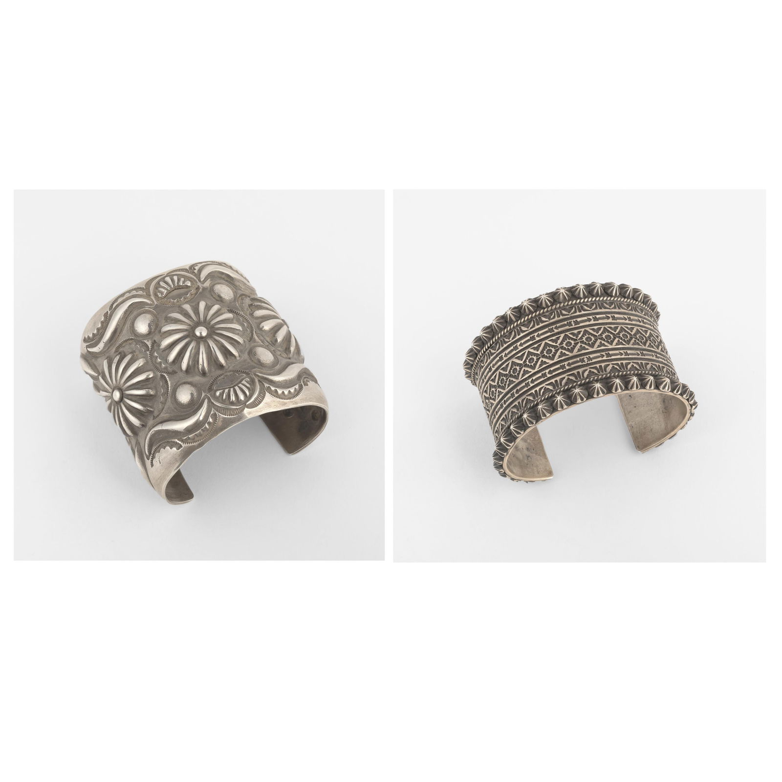 Unknown + Darryl Becenti, Pair of Silver Cuffs (1 of 7)