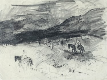 Gene Kloss, Untitled (Two Pueblo Riders)