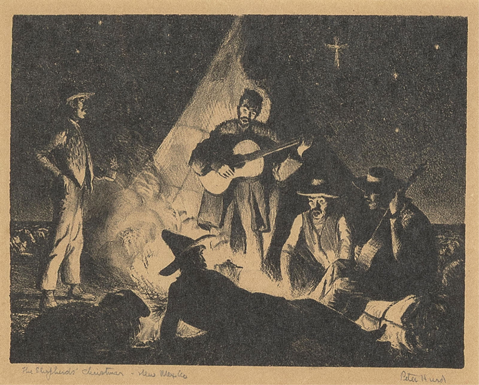 Peter Hurd, The Shepherds' Christmas – New Mexico, 1937 (1 of 2)