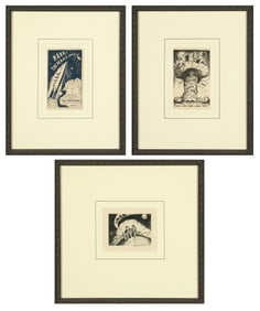 William Howard Shuster Jr., Suite of Three Prints: Hark! The Herald Angels + Untitled (Family on
