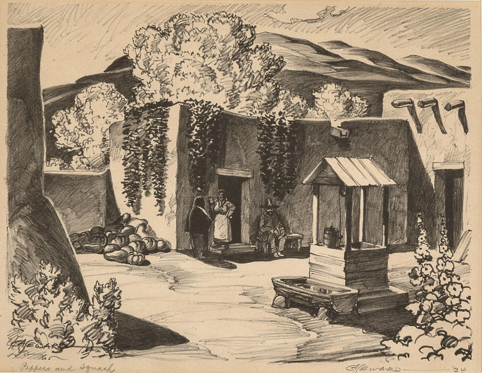 Coy Avon Seward, Peppers and Squash, 1934 (1 of 2)