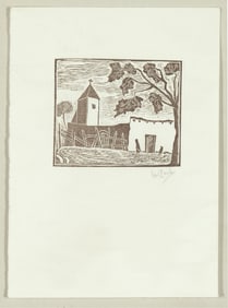 Willard Clark, Old Church with Tree