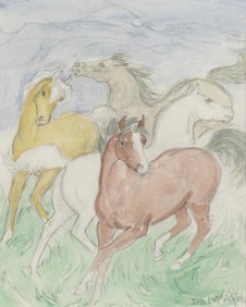 Ila Mae McAfee, Untitled (Four Horses)