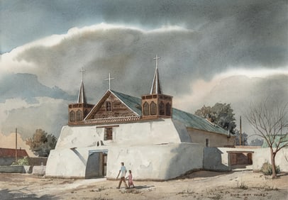David Vega Chavez, Church at Isleta, New Mexico