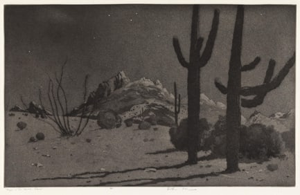 Arthur William Hall, Night in the Apache Desert, 1940