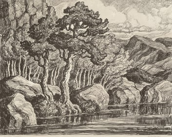 Birger Sandzén, Mountain Solitude, 1937