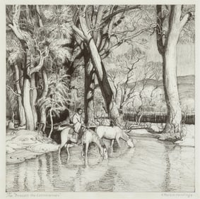 Ernest Martin Hennings, Beneath the Cottonwoods, ca. 1924