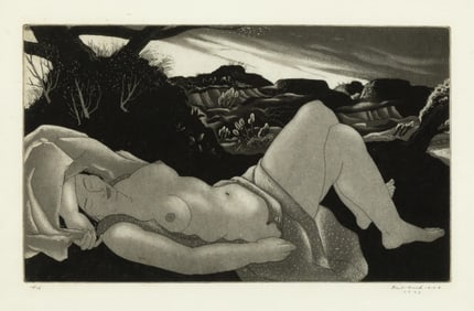 Doel Reed, Nude With Spring Landscape, 1946