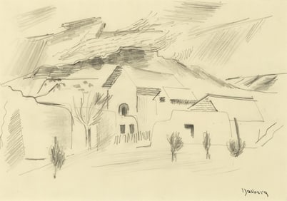 Andrew Dasburg, House and Walls, ca. 1935